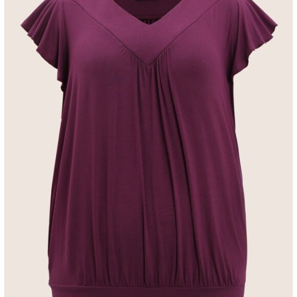 NWT BloomChic Purple Short Sleeve Top - Picture 3 of 6